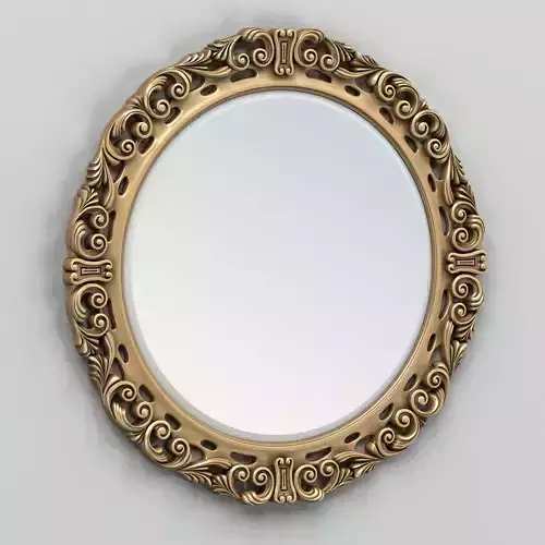 Round mirror frame 002 3D model