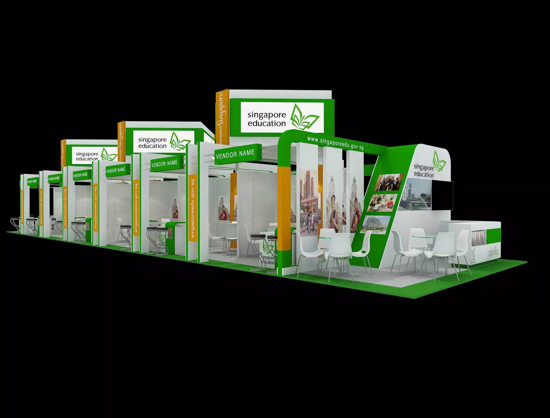 Singapore Education Exhibition 6 x 24 booth 3D model