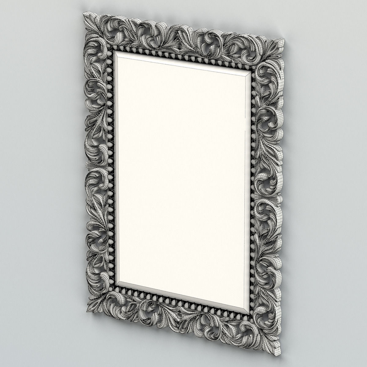 Rectangle mirror frame 001 3D model_6