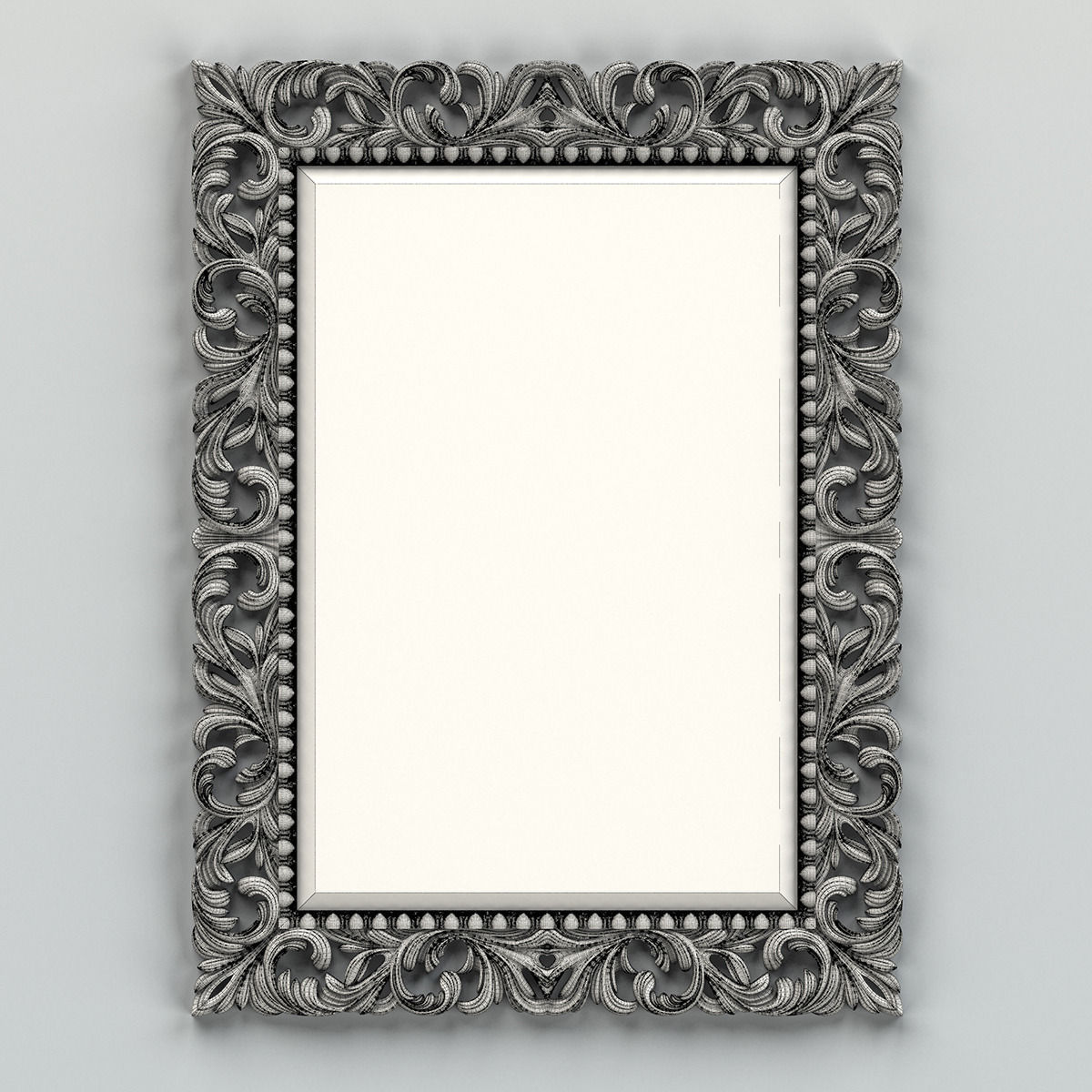 Rectangle mirror frame 001 3D model_5