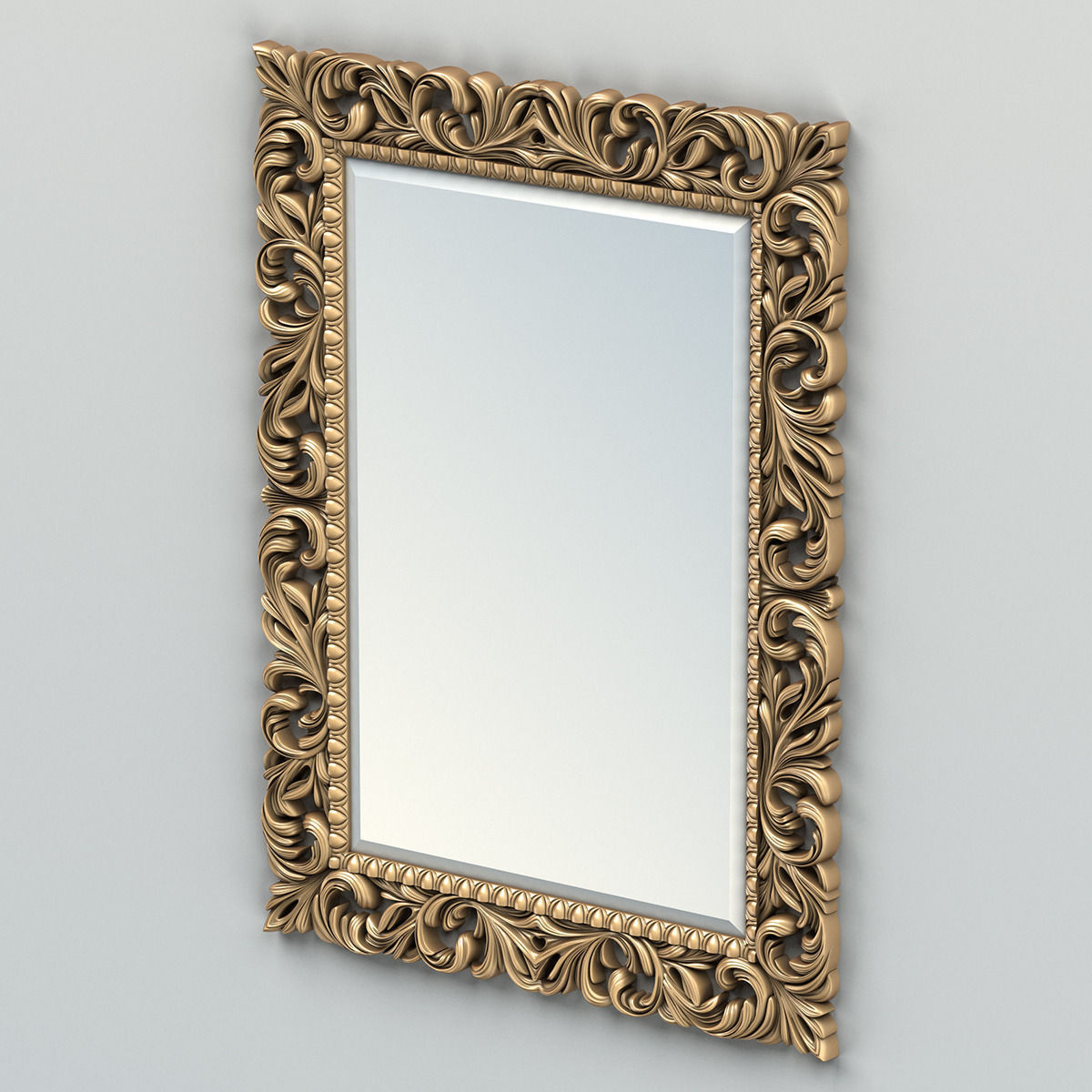 Rectangle mirror frame 001 3D model_2