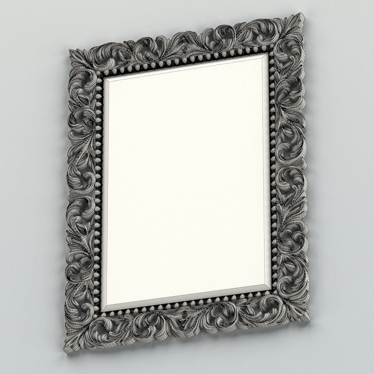Rectangle mirror frame 001 3D model_7