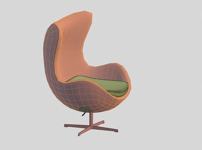 Egg Chair 3D model 6
