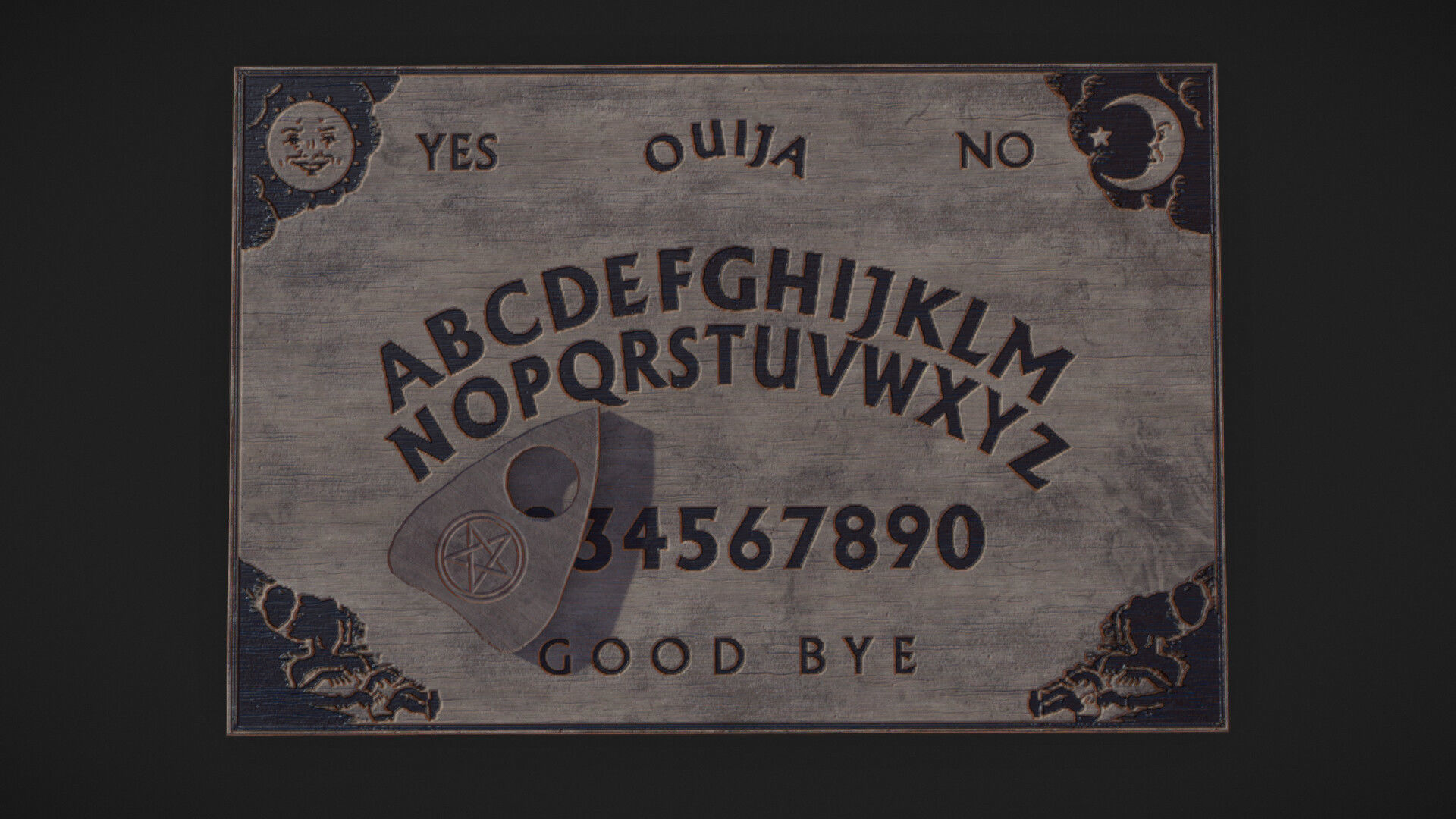 Spirit Board - Ouija Low-poly 3D model_1