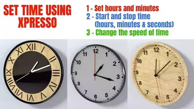 mecanical wall clock 3D model