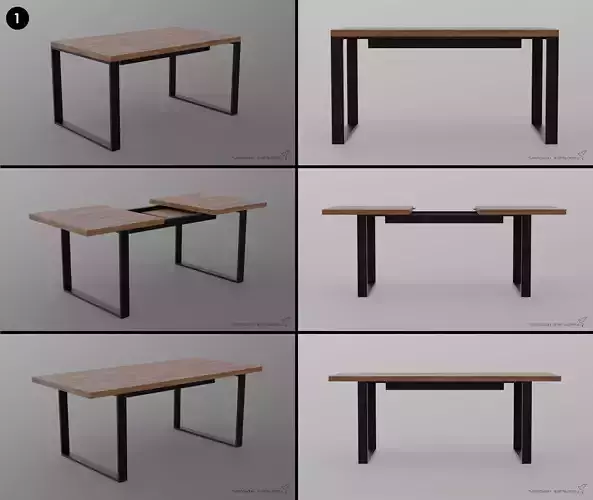 A set of 10 industrial tables