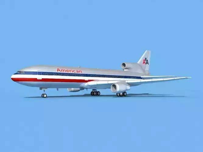 Lockheed L-1011 TriStar American Airlines 3D model