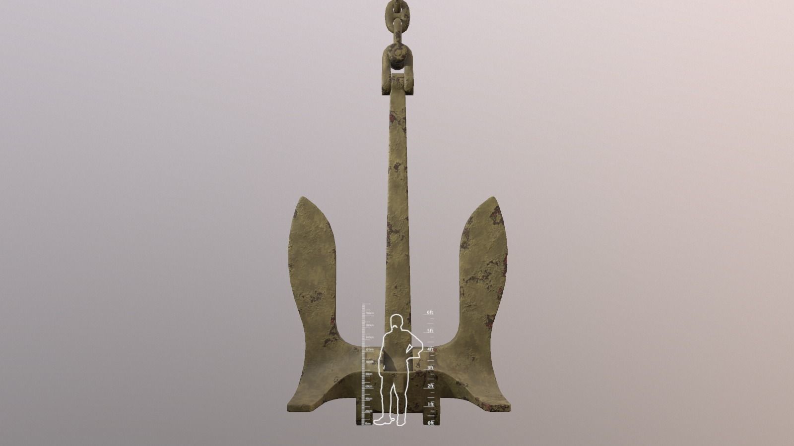 Baldt anchor Low-poly 3D model_6