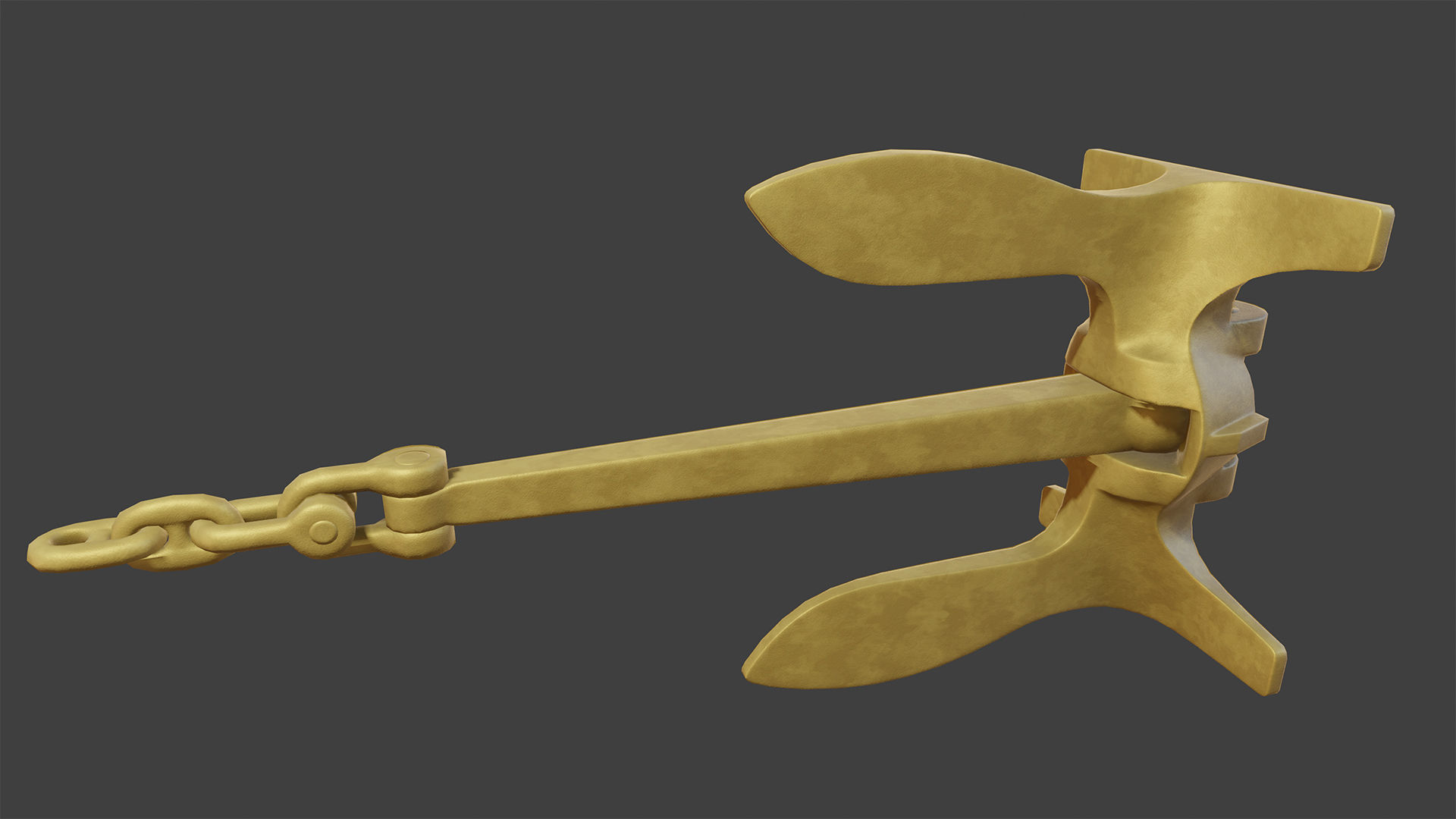 Baldt anchor Low-poly 3D model_4