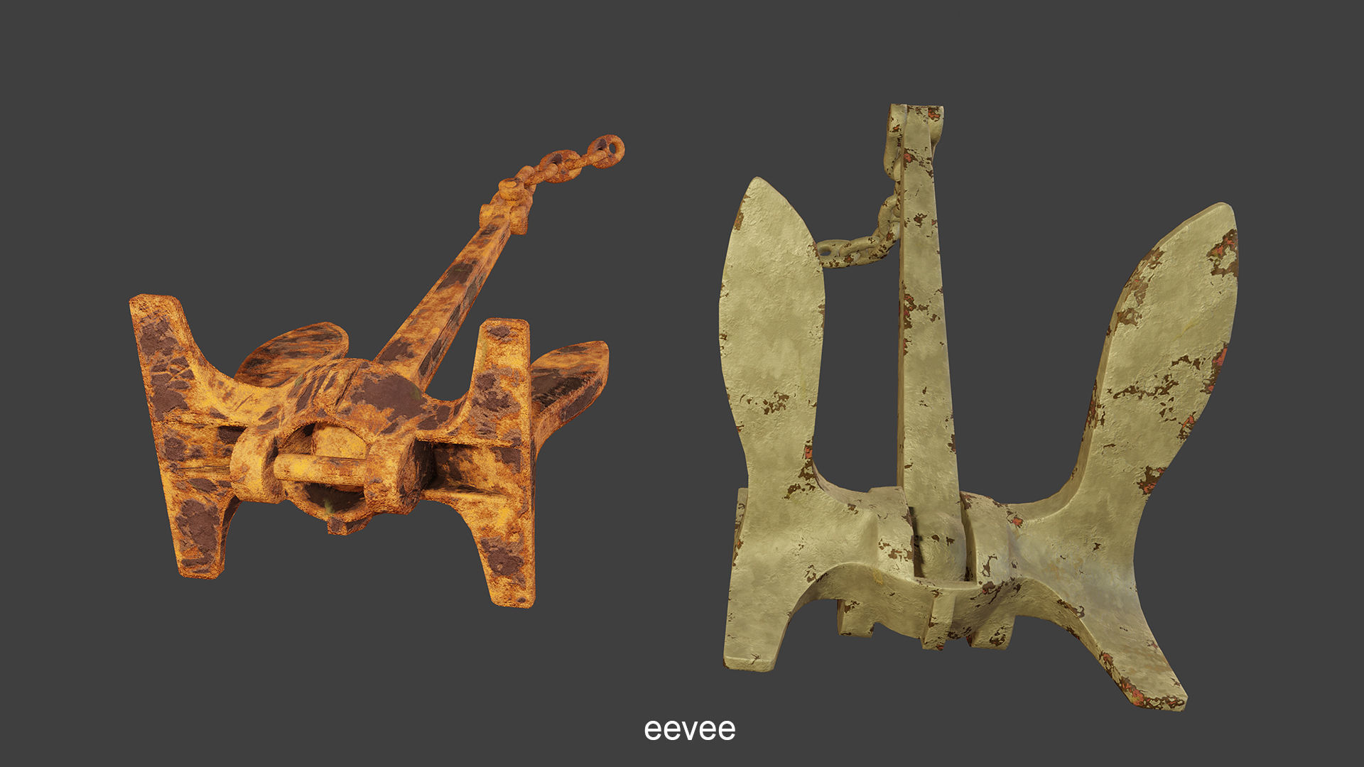 Baldt anchor Low-poly 3D model_3