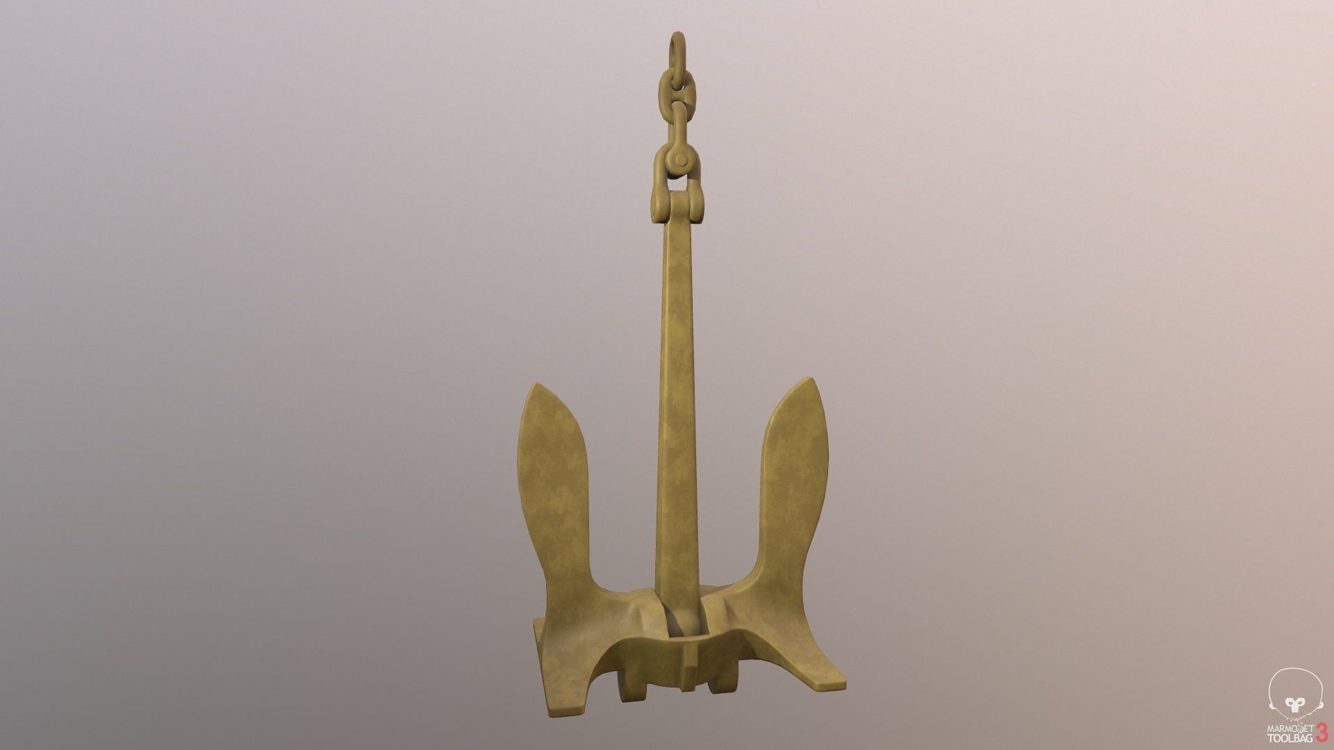 Baldt anchor Low-poly 3D model_8