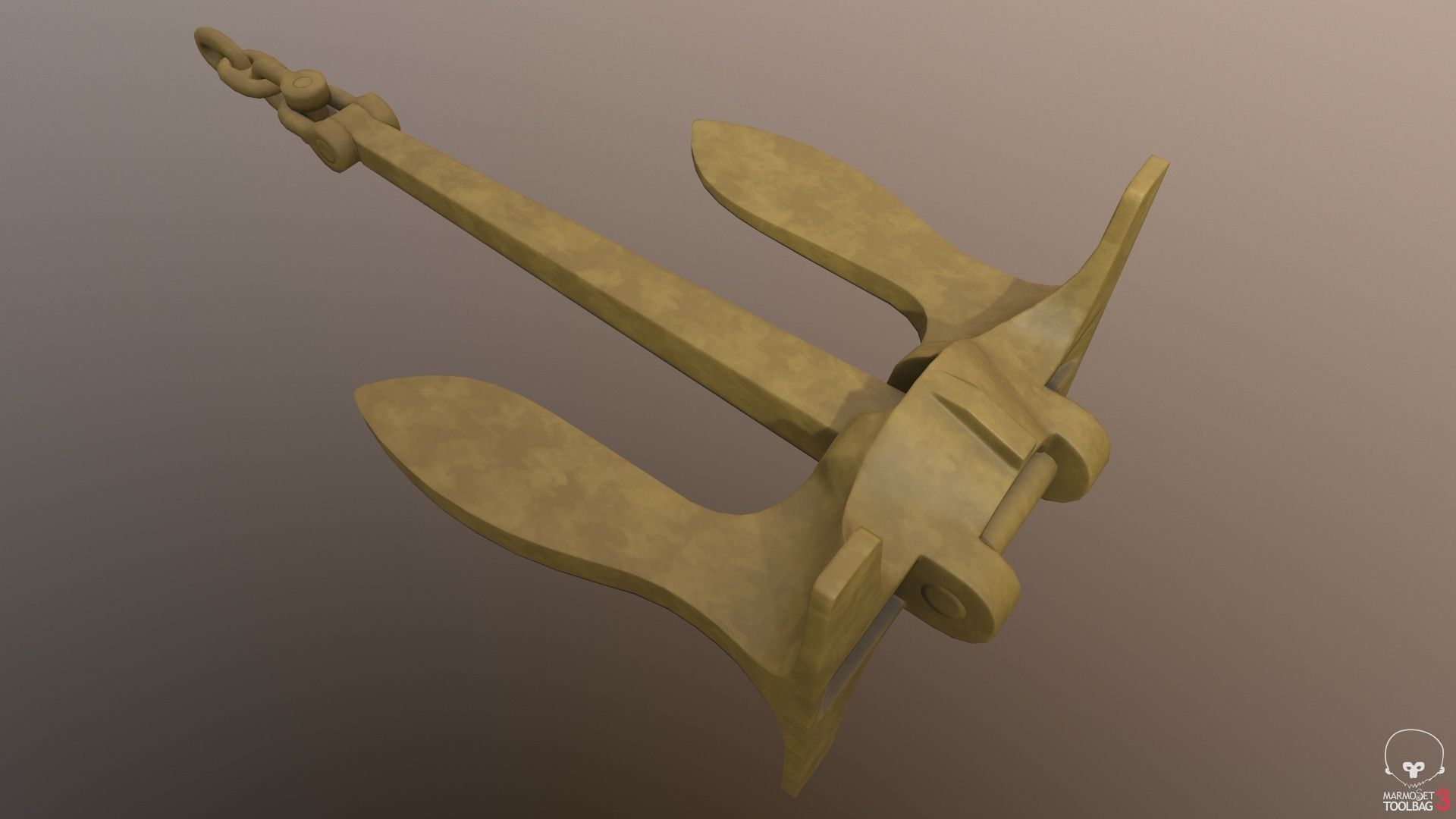 Baldt anchor Low-poly 3D model_9