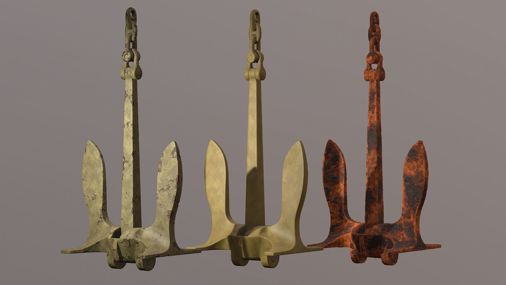 Baldt anchor Low-poly 3D model_0