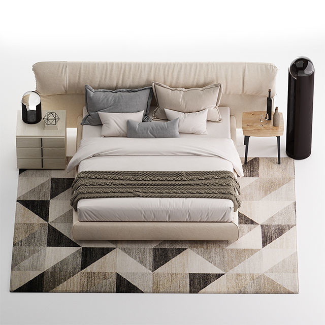 Softwing Flou bed 3D model_1