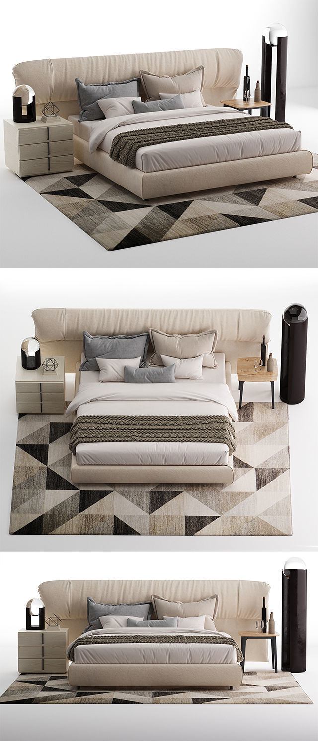 Softwing Flou bed 3D model_5