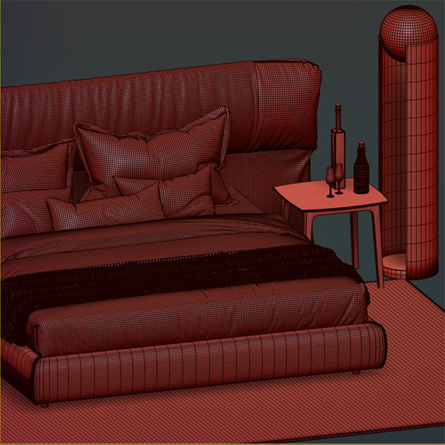 Softwing Flou bed 3D model_7
