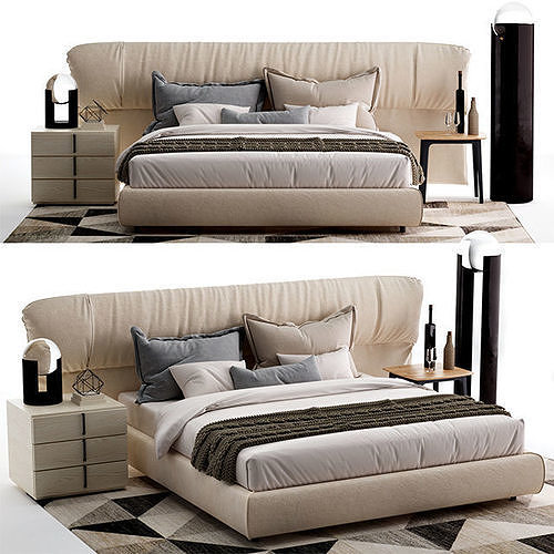 Softwing Flou bed 3D model