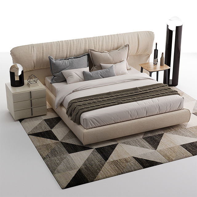 Softwing Flou bed 3D model_6