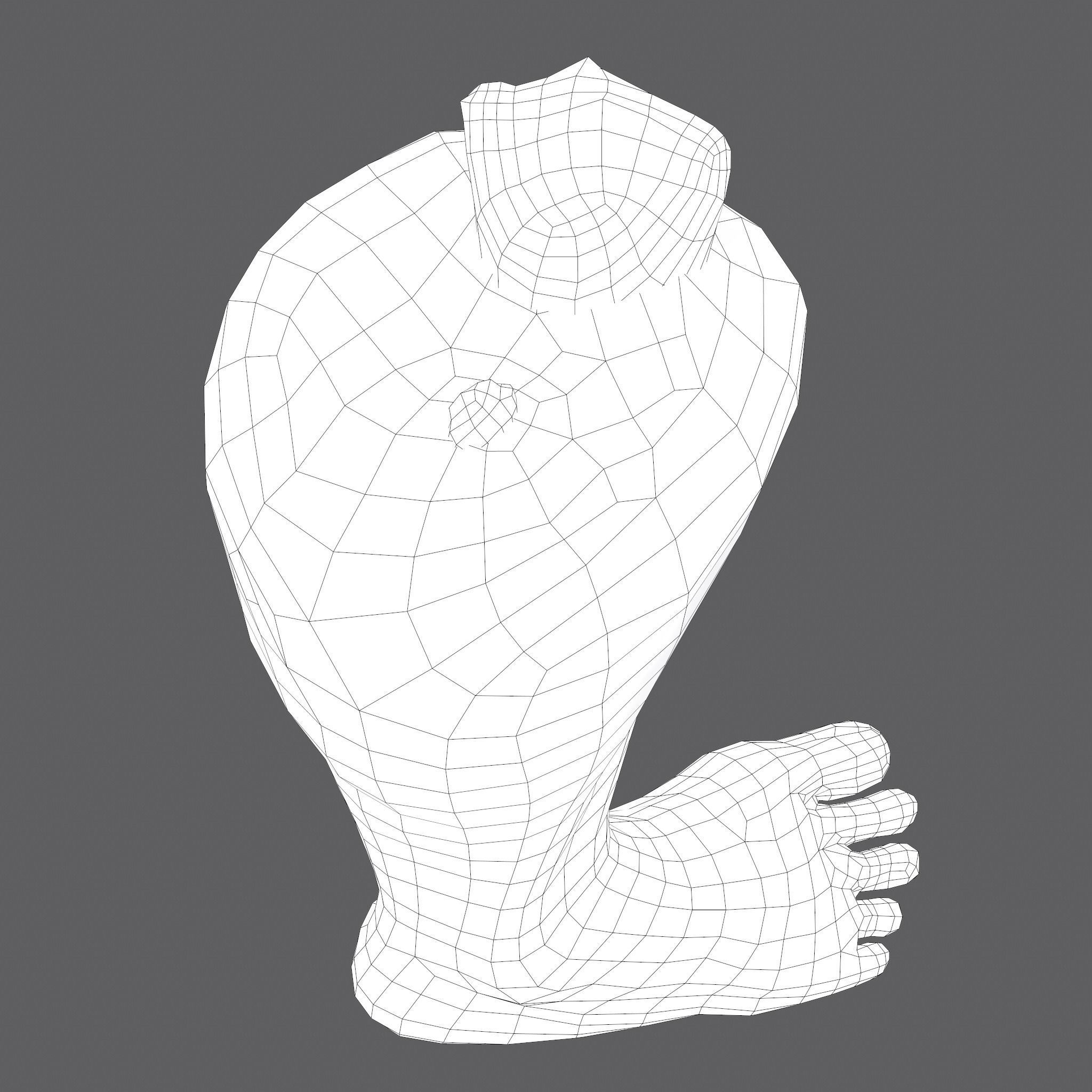Severed Leg Fresh and Slightly Decomposed Low-poly 3D model_53
