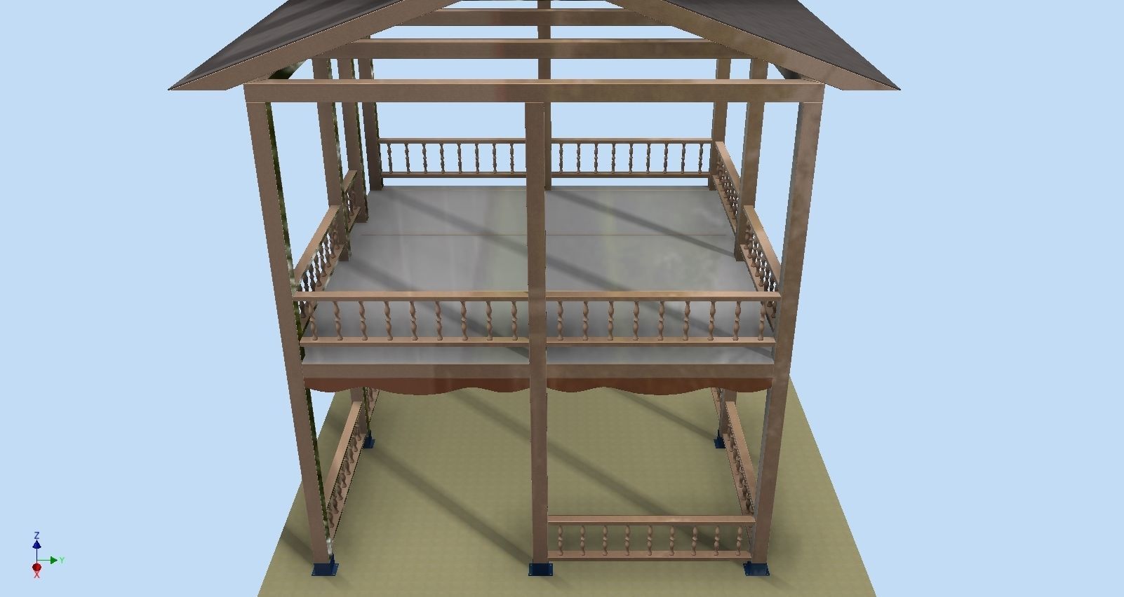 WOODEN CARD 3D model_1