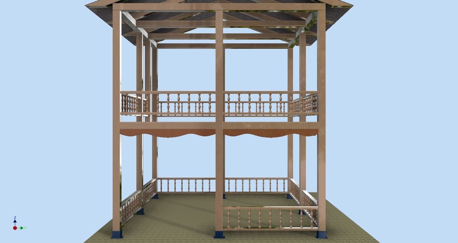 WOODEN CARD 3D model_2