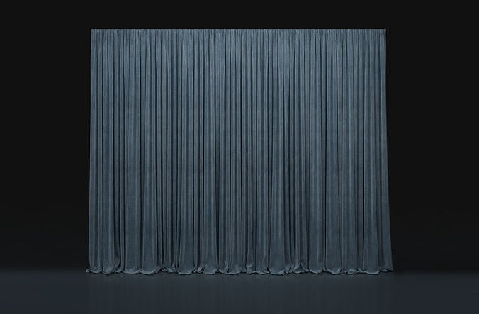 Curtain Blue-23 3D model