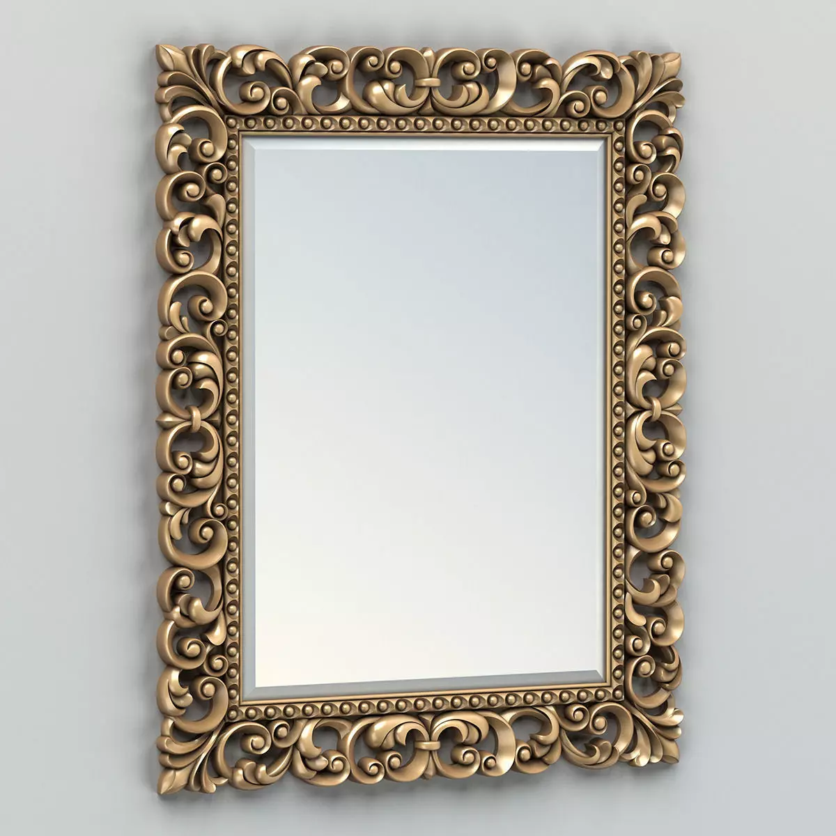 Rectangle mirror frame 003 3D model_0
