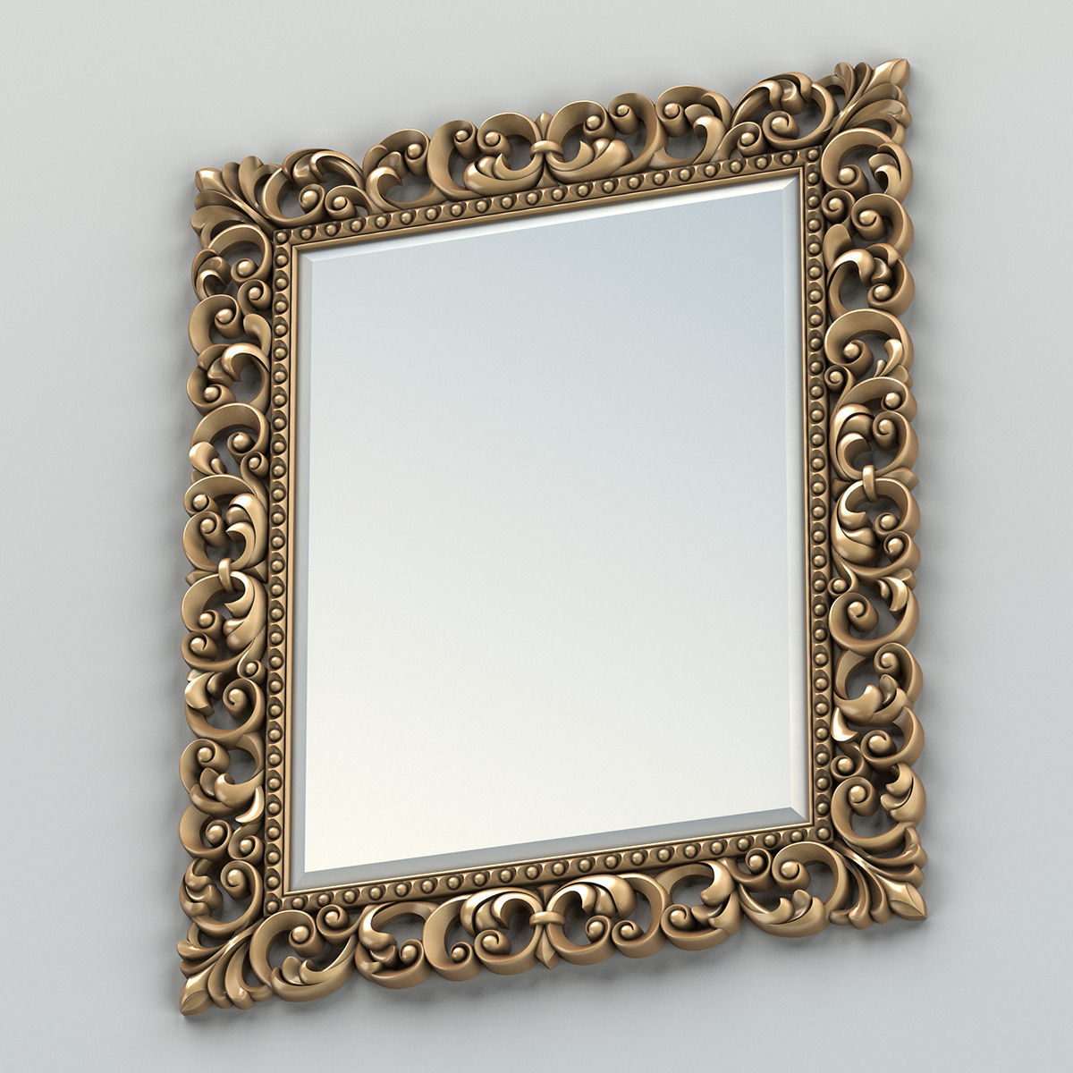 Rectangle mirror frame 003 3D model_3