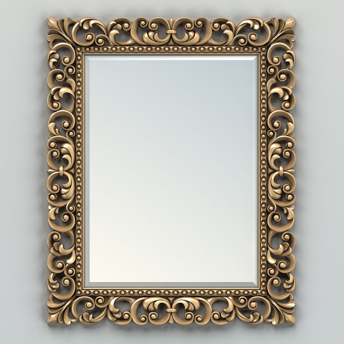 Rectangle mirror frame 003 3D model_1