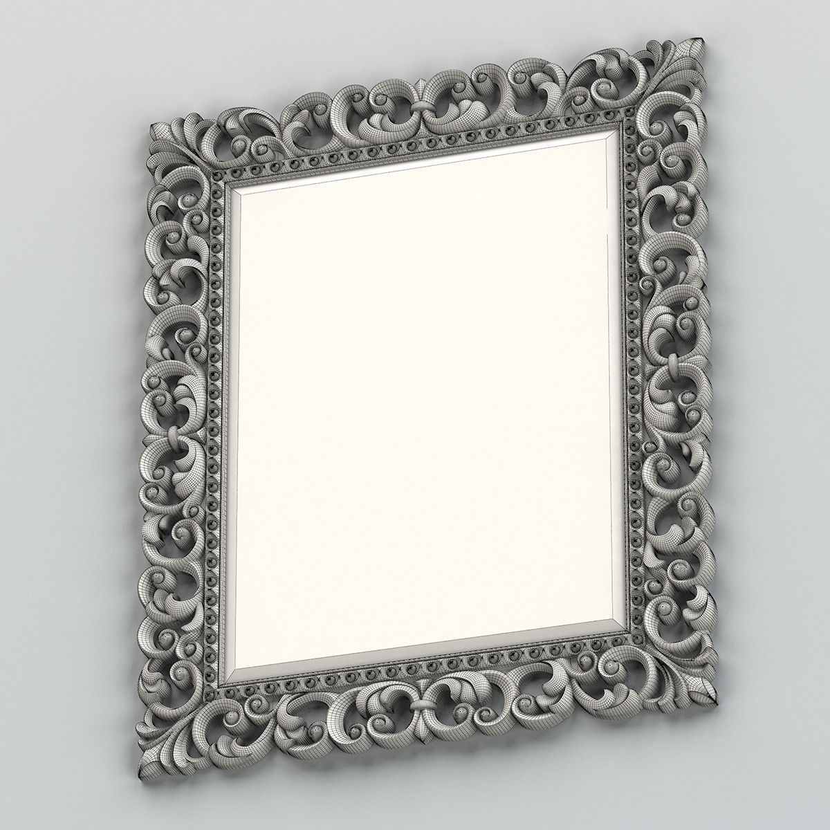 Rectangle mirror frame 003 3D model_7