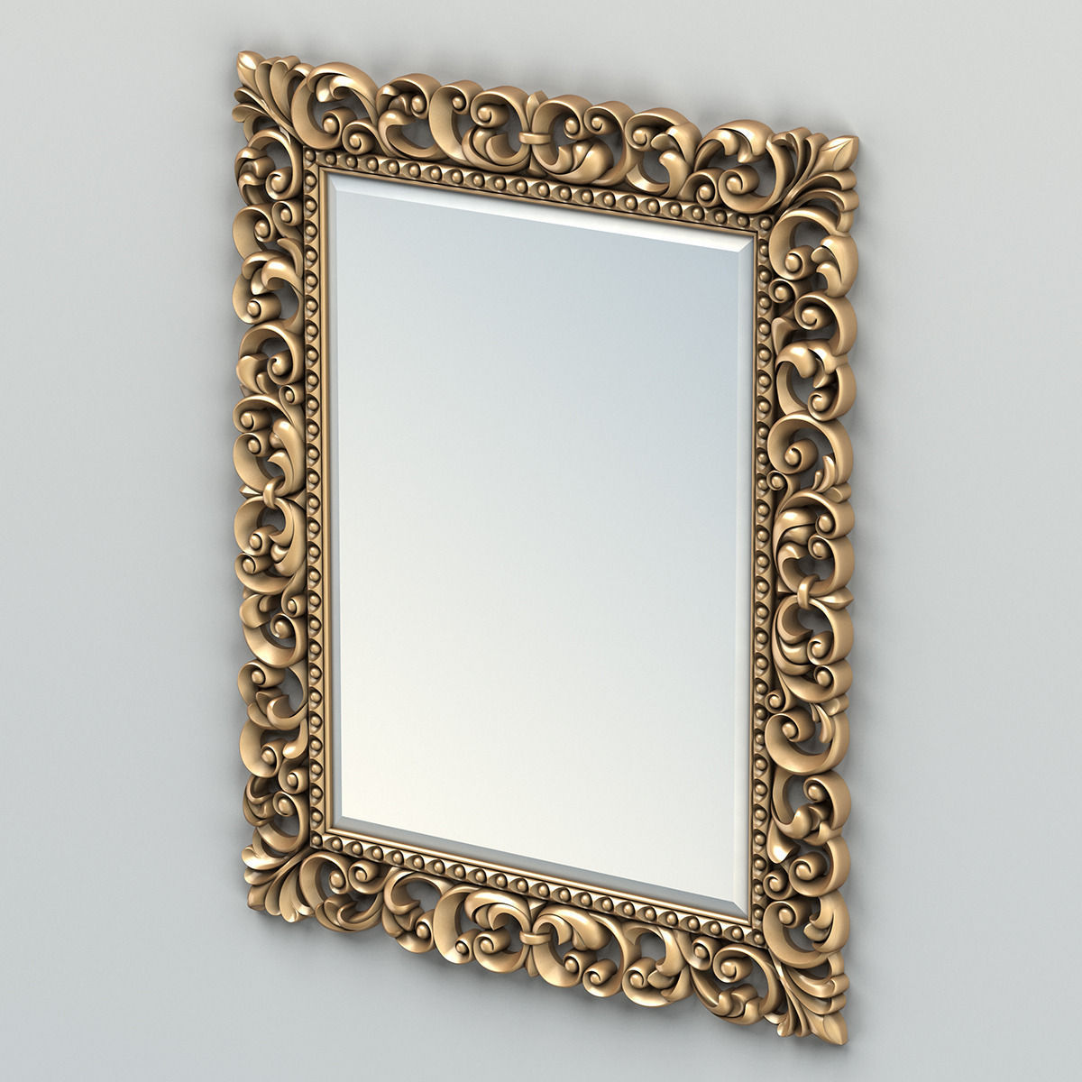 Rectangle mirror frame 003 3D model_2