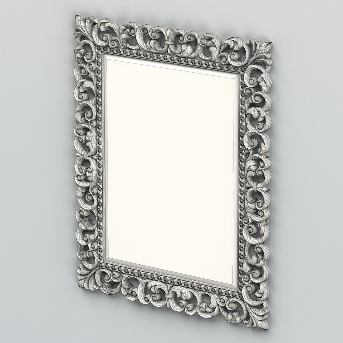 Rectangle mirror frame 003 3D model_6