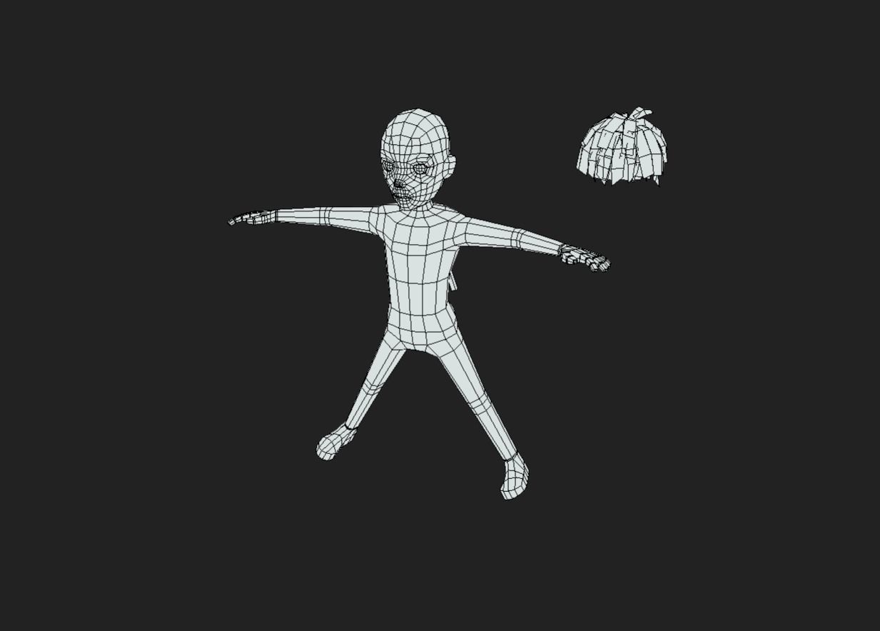 Cartoon Character Base Model - Rigged Free 3D model_1