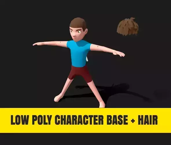 Cartoon Character Base Model - Rigged