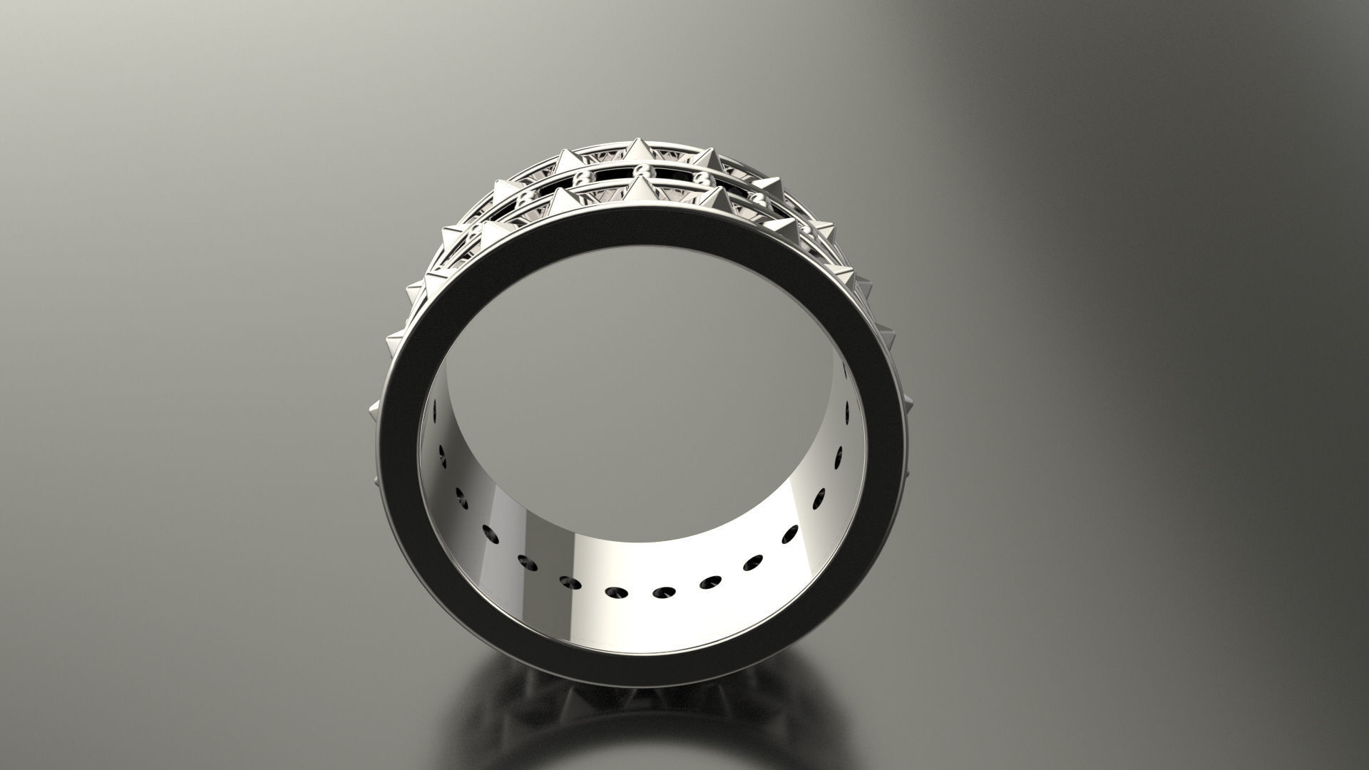 Ring Black Studs Us 12 3D print model_2