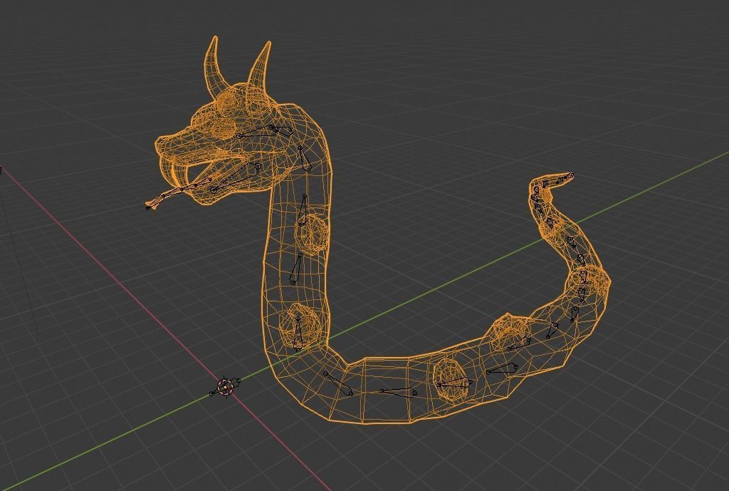 Animated Low Poly PBR Snake 3D model_4