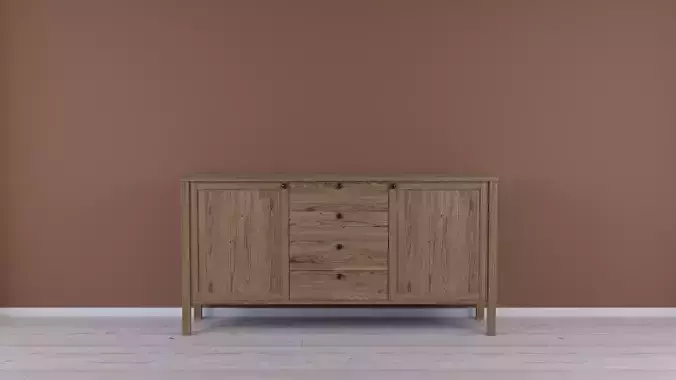 Oak Cabinet  Free 3D model