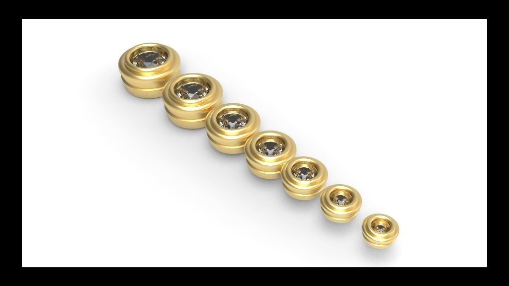 special bezels  7 parts 3D print model_3