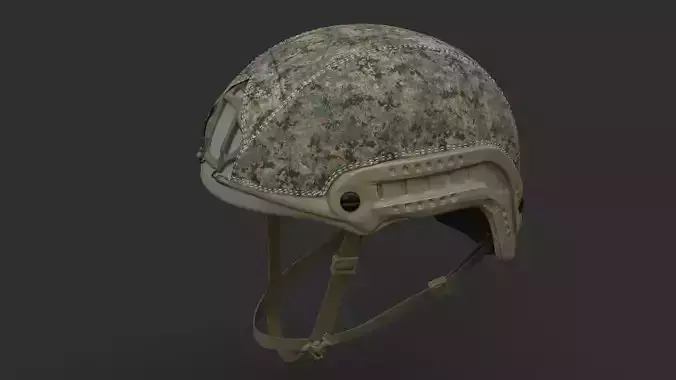 Ops Core Fast helmet foliage green with marpat camo 3D model