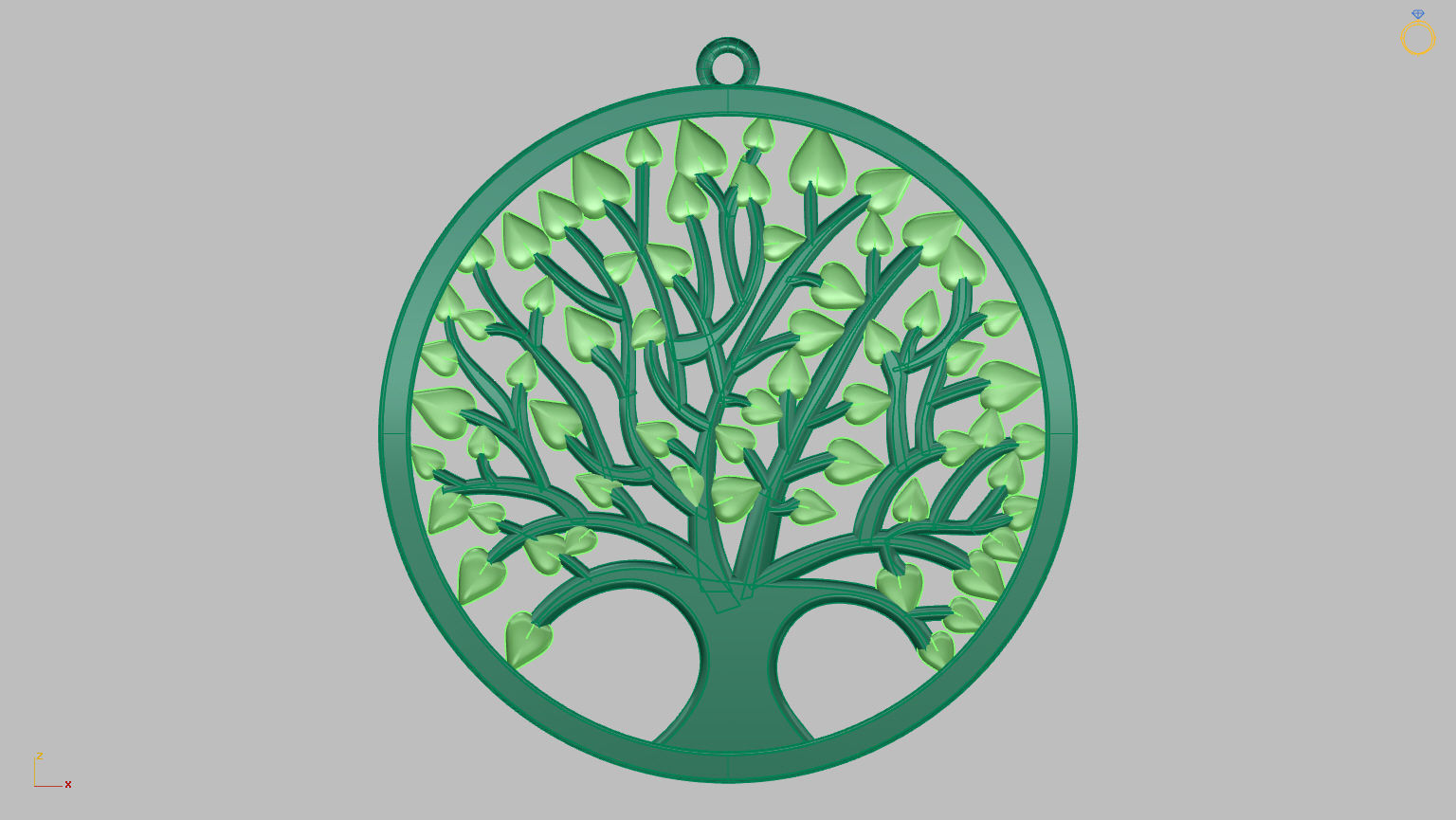 Tree of Life Pendant 3D print model_8