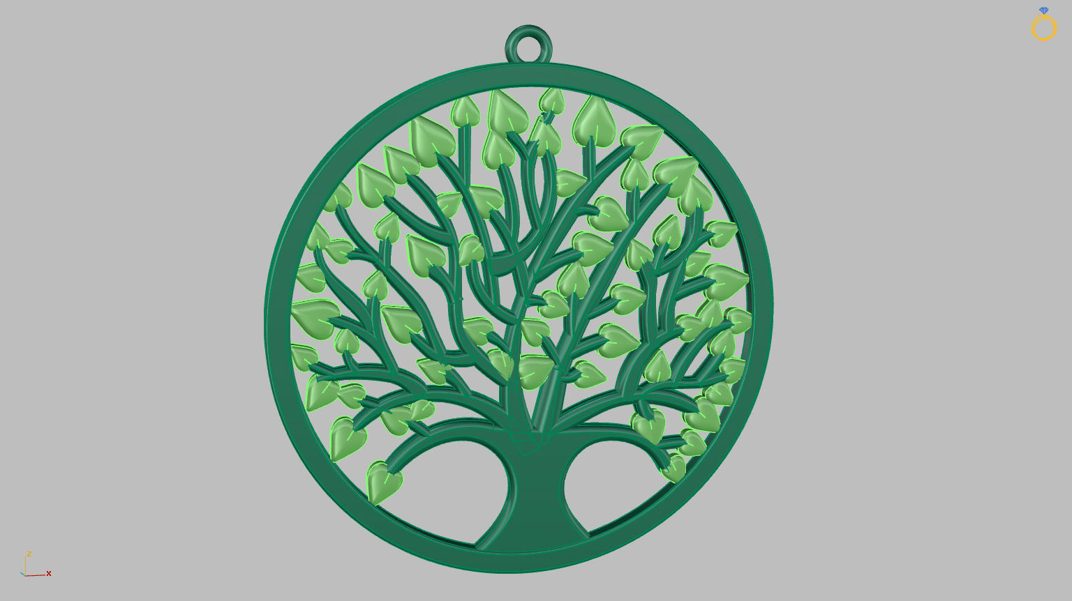 Tree of Life Pendant 3D print model_9