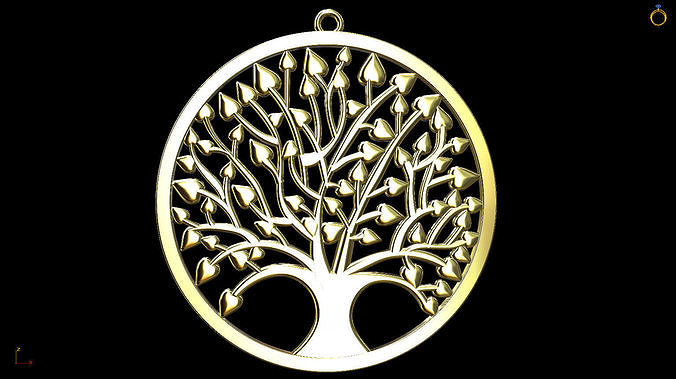 Tree of Life Pendant 3D print model