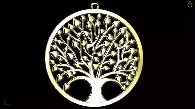 Tree of Life Pendant 3D print model