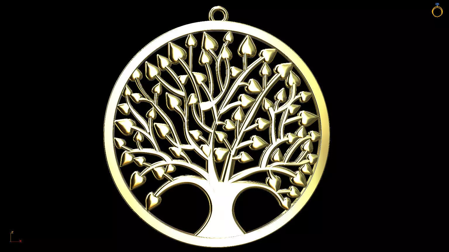 Tree of Life Pendant 3D print model_0