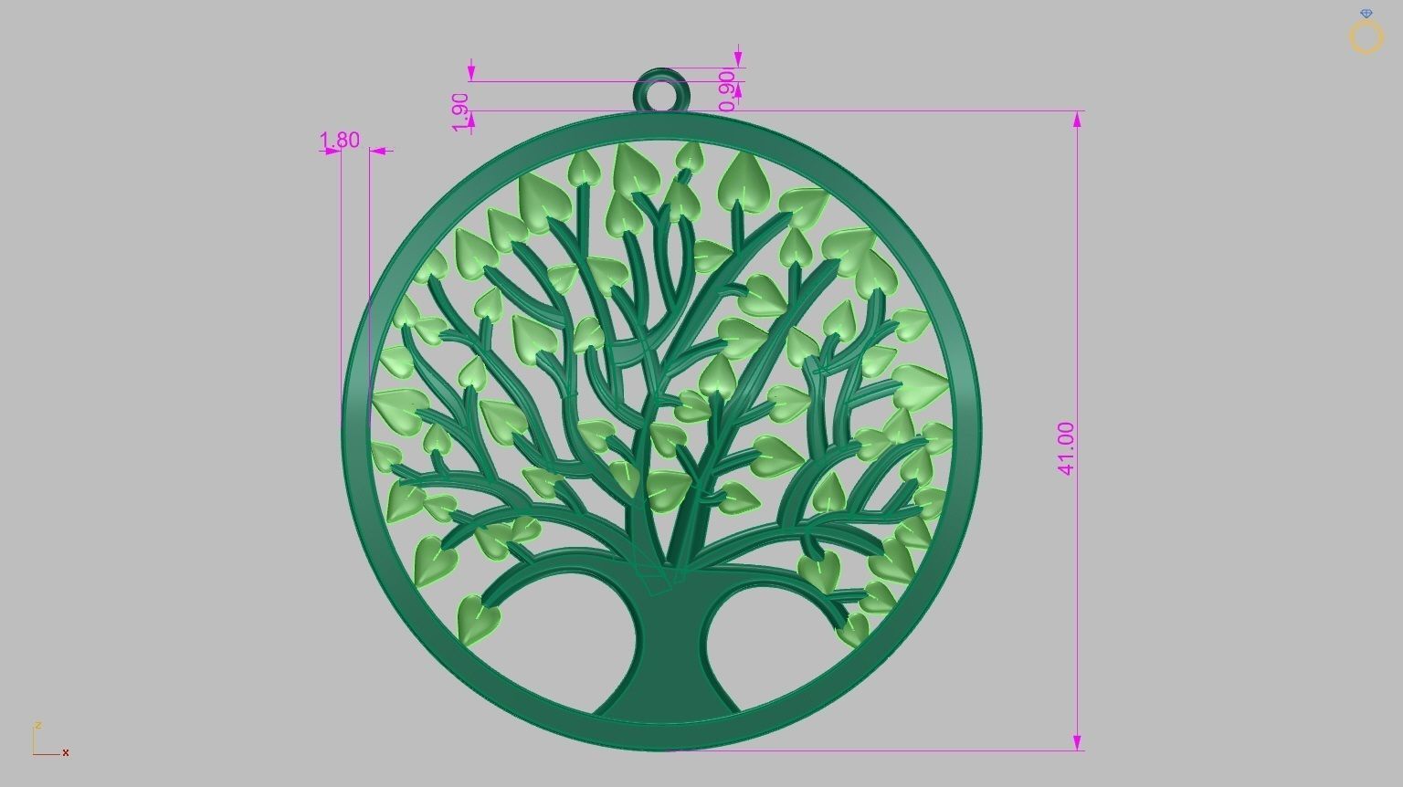 Tree of Life Pendant 3D print model_11