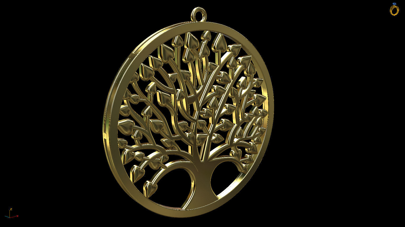 Tree of Life Pendant 3D print model_4