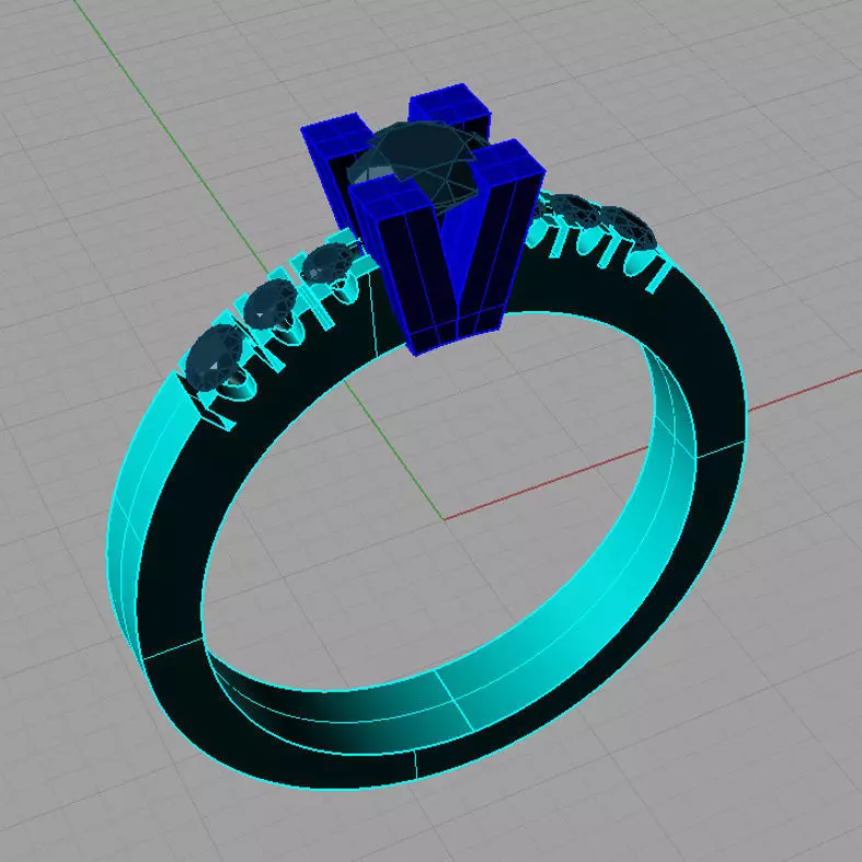 Solitaire Round diamond Anello solitario Sl06 3D print model_0