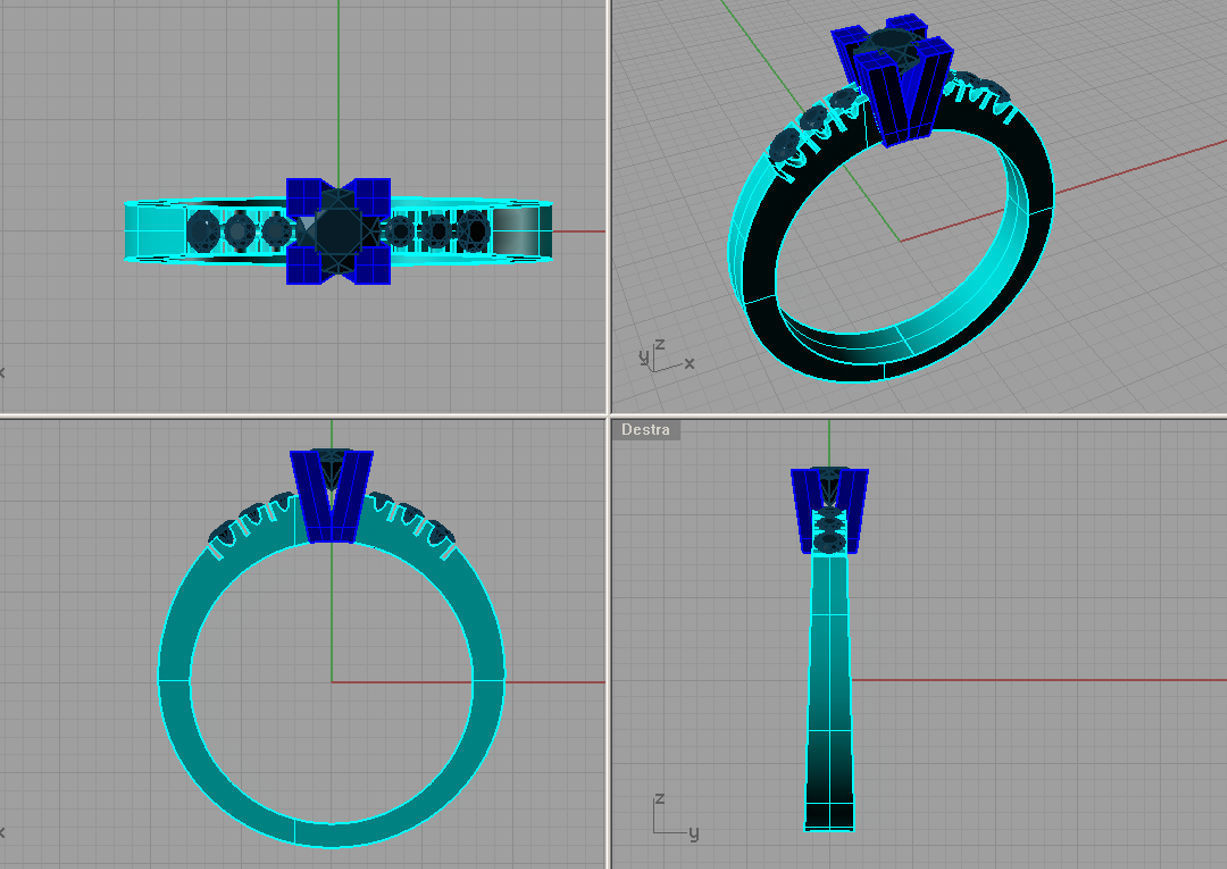 Solitaire Round diamond Anello solitario Sl06 3D print model_1