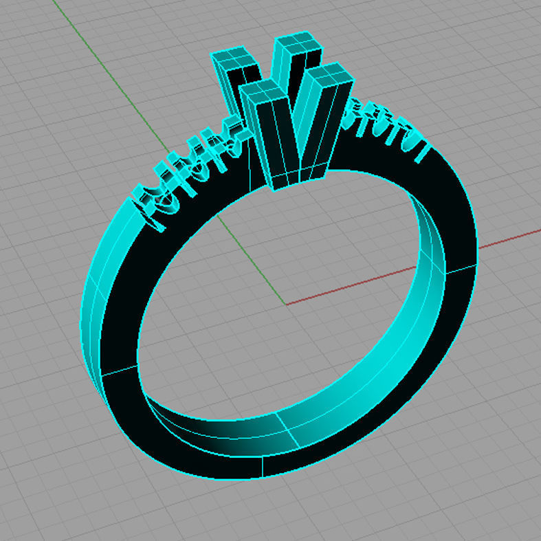 Solitaire Round diamond Anello solitario Sl06 3D print model_2