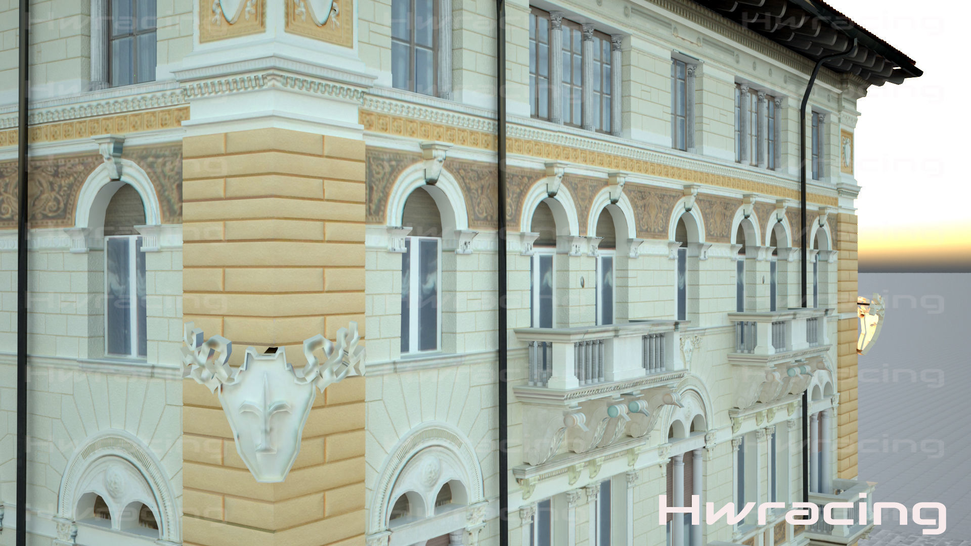 Palace Ponterosso place Trieste 3D model_6